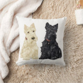 ウィートン&ブラックスコティッシュテリア クッション (ブランケット)