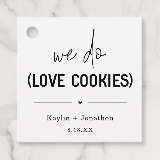 ウィードゥ・ラブ・クッキー ウェディング フェイバータグ (正面)