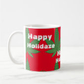 ウィードリーフクリスマスハッピーホリデーズ コーヒーマグカップ (左)