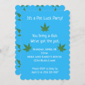 ウィードリーフポットラックパーソナライズされた招待状 招待状 (正面/裏面)