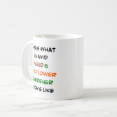 ウィード&ワイルドフラワーガーデナー、熱心 コーヒーマグカップ (正面左)