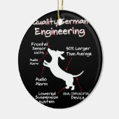 ウィーナードッグジョーク皮肉なドイツのDaschund品質 セラミックオーナメント (左)