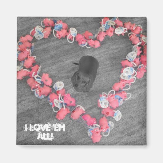 ウィーナードッグハート磁石 マグネット (正面)