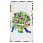 ウィーナードッグラブツリー、ハート スモールペーパーバッグ (裏面)