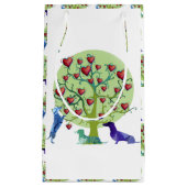 ウィーナードッグラブツリー、ハート スモールペーパーバッグ (正面)