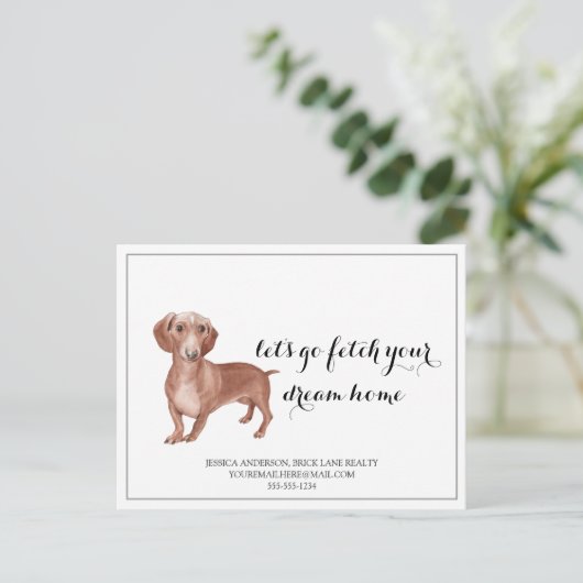 ウィーナードッグ実在エステートの買マーケティングはがき ポストカード (スタンド正面)