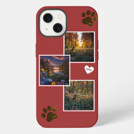 ウィーナーワンダー:ダックスフントフォトコラージュiPhoneケース iPhoneケース (裏面)