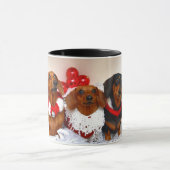 ウィーナー犬の休日のマグ マグカップ (中央)