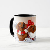 ウィーナー犬の休日のマグ マグカップ (正面左)