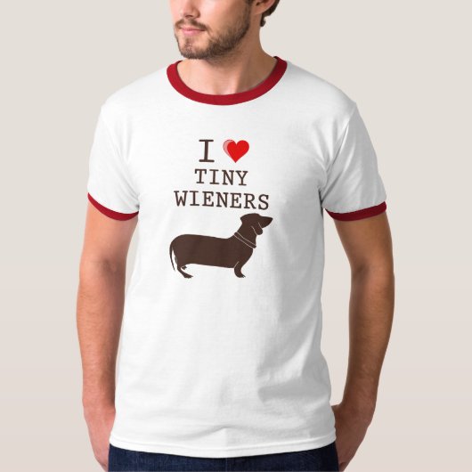 ウィーナー・ダックスフンドが大好き Tシャツ (正面)