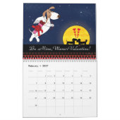 ウィーナー·ドッグ·おもしろいが行く カレンダー (2月 2027)