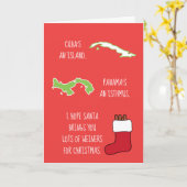 ウィーナー・ポエム・クリスマス(直訳: 面白いウィーナー詩のクリスマス) カード (黄色い花)