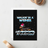 ウィーナー・ワンダーランドのクリスマス ノートカード (正面/裏面インサイチュ)