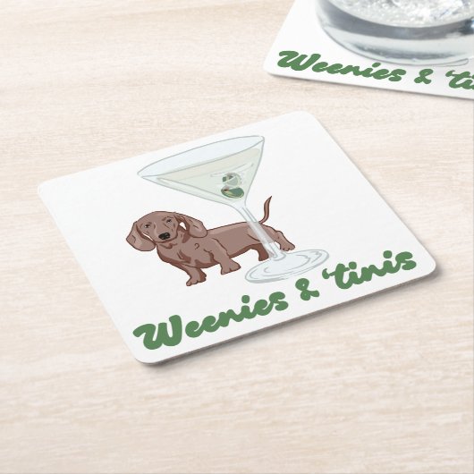 ウィーニーズ＆マルティニーパーティー スクエアペーパーコースター (アングル)