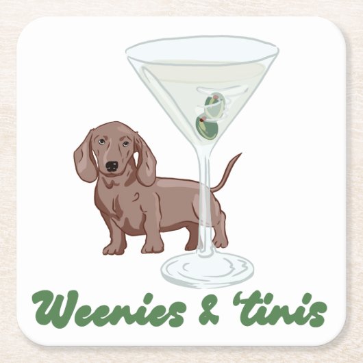 ウィーニーズ＆マルティニーパーティー スクエアペーパーコースター (正面)