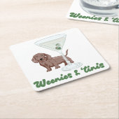 ウィーニーズ＆マルティーニパーティー スクエアペーパーコースター (アングル)