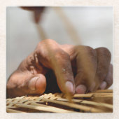 ウィーバーの手 ガラスコースター (正面)