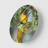 ウィーバーバード ラウンド壁時計 (傾斜)