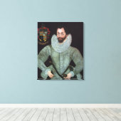 ウィーバーファミリーc1600の紳士のポートレート キャンバスプリント (インサイチュ (ウッドフロア))