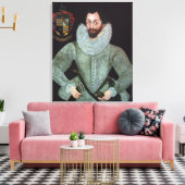 ウィーバーファミリーc1600の紳士のポートレート キャンバスプリント (インサイチュ (リビング))