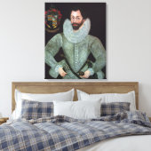 ウィーバーファミリーc1600の紳士のポートレート キャンバスプリント (インサイチュ (寝室))