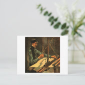 ウィーバーフェイスライトハーフ姿バンゴッホファインアート ポストカード (スタンド正面)