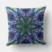 ウィーバー万華鏡のように千変万化するパターン枕 クッション (裏面)