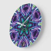 ウィーバー万華鏡のように千変万化するパターン ラージ壁時計 (傾斜)