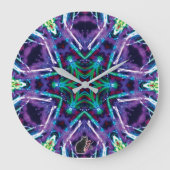 ウィーバー万華鏡のように千変万化するパターン ラージ壁時計 (正面)