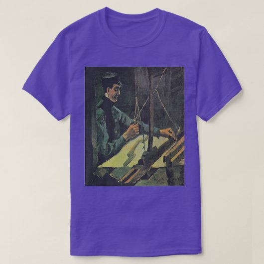 ウィーバー右向き(ハーフフィギュア) Vincent Vanゴッホ Tシャツ (デザイン正面)
