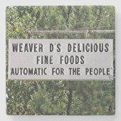 ウィーバーD's，アテネ，ジョージア，大理石コースター。 ストーンコースター (正面)