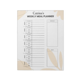 ウィーパーソナライズされたクリー食事プランナー ノートパッド