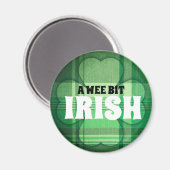 ウィービットのアイルランドの緑の格子状のシャムロック マグネット (正面/裏面)