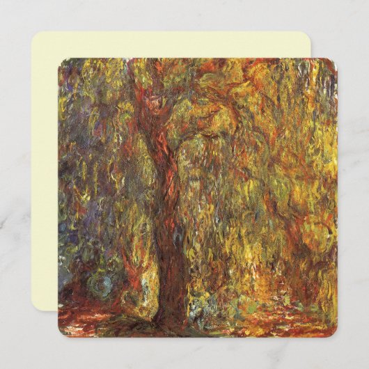 ウィーピングウィローバイクロードモネヴィンテージファインアート (正面/裏面)