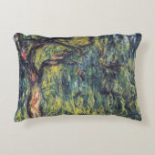 ウィーピングウィローバイクロードモネヴィンテージファインアート アクセントクッション (正面)