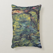 ウィーピングウィローバイクロードモネヴィンテージファインアート アクセントクッション (正面(垂直))