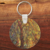 ウィーピングウィローバイクロードモネヴィンテージファインアート キーホルダー (正面)