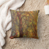 ウィーピングウィローバイクロードモネヴィンテージファインアート クッション (ブランケット)