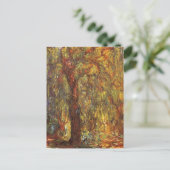 ウィーピングウィローバイクロードモネヴィンテージファインアート ポストカード (スタンド正面)