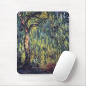 ウィーピングウィローバイクロードモネヴィンテージファインアート マウスパッド (マウス)