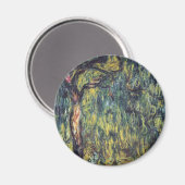 ウィーピングウィローバイクロードモネヴィンテージファインアート マグネット (正面/裏面)