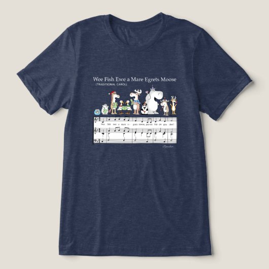 ウィーフィッシュEWEアマーレエグレットムースサンドラボイントンT- トライブレンドTシャツ (デザイン正面)