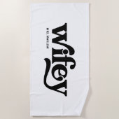 ウィーフェイブラック&ホワイト新婚の花嫁 ビーチタオル (正面)