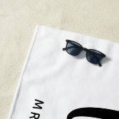 ウィーフェイブラック&ホワイト新婚の花嫁 ビーチタオル (インサイチュ)