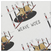 ウィーブウォーズ – おもしろい犬敏捷性 ファブリック (クローズアップ)