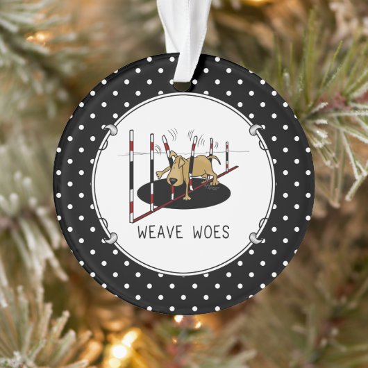 ウィーブウォーズ – 敏捷性におもしろい刺さった犬の輪 オーナメント (ツリー)