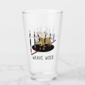 ウィーブウォーズ – 敏捷性におもしろい刺さった犬の輪 タンブラーグラス (裏面)