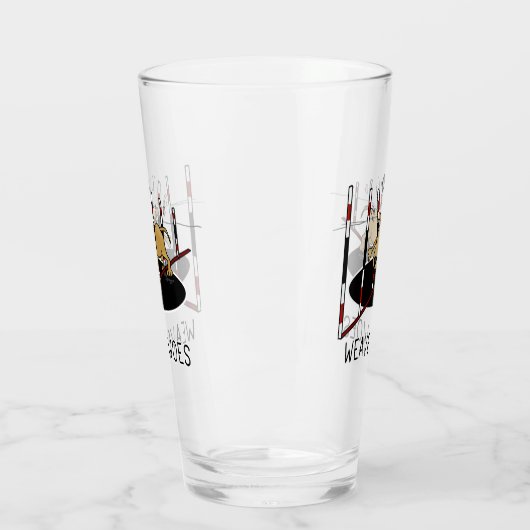 ウィーブウォーズ – 敏捷性におもしろい刺さった犬の輪 タンブラーグラス (左)