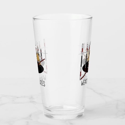 ウィーブウォーズ – 敏捷性におもしろい刺さった犬の輪 タンブラーグラス (右)