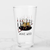 ウィーブウォーズ – 敏捷性におもしろい刺さった犬の輪 タンブラーグラス (正面)